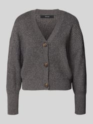 kardigan rozpinany o kroju oversized z dekoltem w serek model 'LEA' od VERO MODA - 13