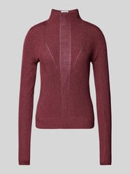 Gebreide pullover met opstaande kraag van Patrizia Pepe Bordeaux - 1