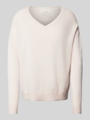 Kaschmirpullover mit V-Ausschnitt von Christian Berg Woman Beige - 8