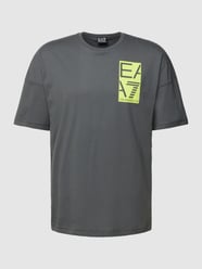 T-shirt z nadrukiem z logo od EA7 Emporio Armani Szary - 10