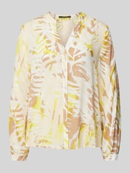 Bluse mit Tunikakragen von comma Gelb - 21