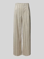 Straight Leg Stoffhose mit Bundfalten von Jake*s Collection Beige - 39