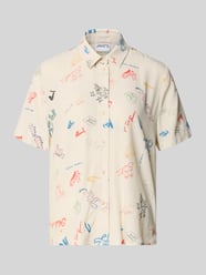 Regular Fit Bluse aus Viskose im Allover-Look von Jake*s Casual - 3
