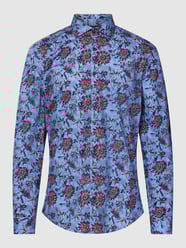 Slim Fit Freizeithemd mit Allover-Muster von Jake*s Blau - 24