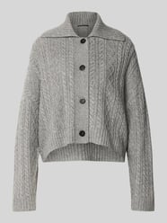 Strickjacke aus Woll-Yak-Mix mit Zopfmuster von windsor. - 25