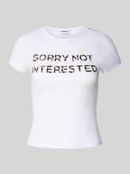 T-shirt met statementstitching, model 'KATINKA' van Noisy May - 27