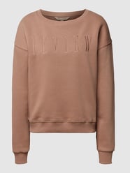 Bluza z wyhaftowanym logo model ‘EMBRO’ od REVIEW Brązowy - 8