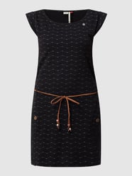 Jersey jurk, model 'Tag Zig Zag' van Ragwear Zwart - 11