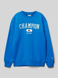 Sweatshirt mit Label-Print von CHAMPION Blau - 12