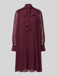 Knielanges Kleid mit Bindeschleife von Marc Cain Bordeaux - 19