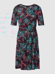 Knielange jurk met all-over motief, model 'FEDORA' van Weekend Max Mara Blauw - 43