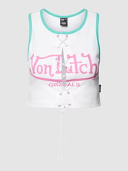 Crop Top mit Logo-Print Modell 'Sunny' von Von Dutch Weiß - 38