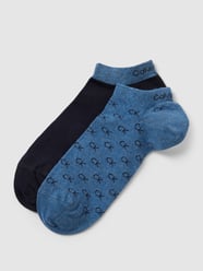 Sneakersocken mit Label-Details im 2er-Pack von CK Calvin Klein Blau - 10