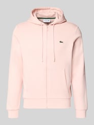 Regular Fit Sweatjacke aus Baumwoll-Mix von Lacoste Pink - 7