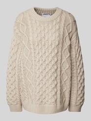 Strickpullover mit gerippten Abschlüssen von Jake*s Casual Grau - 24