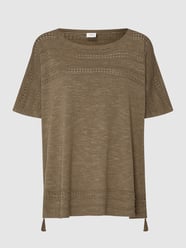 Poncho aus Baumwoll-Viskose-Mix Modell 'Tassels'  von s.Oliver RED LABEL Oliv - 47