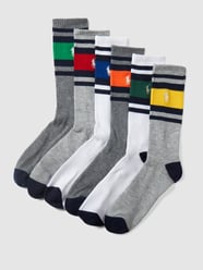 Socken mit Brand-Stitching im 6er-Pack von Polo Ralph Lauren Underwear Grau - 46