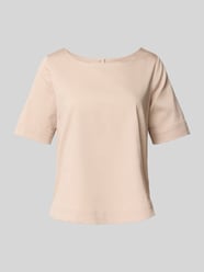 Regular Fit Blusenshirt mit Knopfleiste auf der Rückseite von Milano Italy Beige - 45