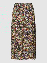 Midirok met all-over-motief, model 'Ibane' van B.Young Grijs / zwart - 3