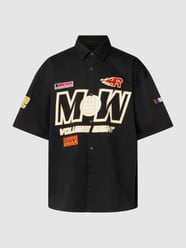 MATW X REVIEW - Freizeithemd mit Label-Patches von REVIEW Grau / Schwarz - 34