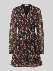 Minikleid im Allover-Look mit elastischem Taillenband von Apricot - 43