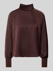 relaxed fit blouse met opstaande kraag en drukknoopsluiting van zero - 6