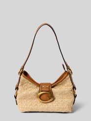Shoulder Bag in Flecht-Optik Modell 'Camden' von GUESS Beige - 44
