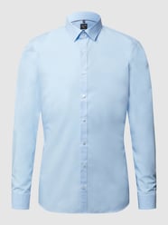 Super Slim Fit Business-Hemd aus Popeline von OLYMP No. Six Blau - 32