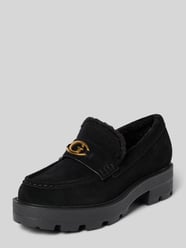 Loafers van een mix van leer en textiel, model 'YANIKAY' van Guess - 12