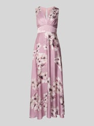 Abendkleid mit floralem Allover-Print von Rinascimento Pink - 21