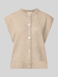 Strickweste aus Wolle mit Knopfleiste von FREE/QUENT Beige - 15