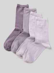 Socken mit Label-Detail im 4er-Pack von CK Calvin Klein Lila - 31