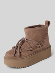 Boots van leer met plateauzool model 'CLASSIC LOW PLATFORM' van INUIKII Beige - 1