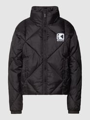 Gewatteerd jack met logostitching, model 'DIAMANT' van KARL KANI Grijs / zwart - 39