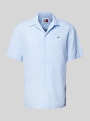 Regular Fit Freizeithemd mit Label-Stitching von Tommy Jeans Blau - 32