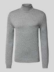 Rollkragenpullover mit Label-Applikation Modell 'WYLER' von Only & Sons Grau - 39