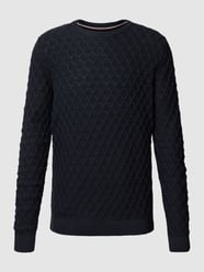 Strickpullover mit Strukturmuster von Lindbergh Blau - 28