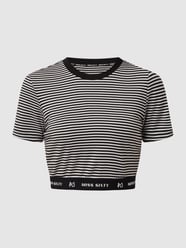 Cropped T-Shirt mit Streifenmuster  von Miss Sixty Weiß - 9