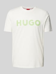 T-shirt met labelprint, model 'DULIVIO' van HUGO - 2