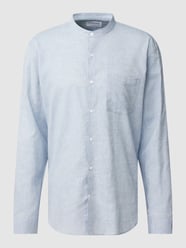 Freizeithemd mit Maokragen von Lindbergh Blau - 22