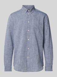 Regular Fit Freizeithemd mit Button-Down-Kragen von Knowledge Cotton Apparel Blau - 41