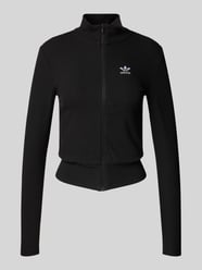 Kurtka prążkowana z wyhaftowanym logo i zamkiem błyskawicznym od adidas Originals - 3
