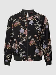 Blouson mit floralem Allover-Muster Modell 'LUXJOY' von ONLY CARMAKOMA Schwarz - 8