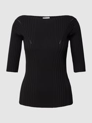 Strickpullover mit Strukturmuster von Calvin Klein Womenswear Schwarz - 32