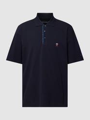 Poloshirt mit Logo-Stitching Modell 'MONOGRAM' von Tommy Hilfiger Blau - 39