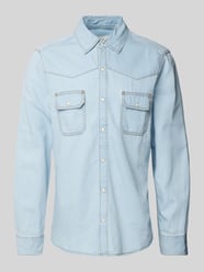 Koszula jeansowa o kroju regular fit z mieszanki bawełny w stylu western od s.Oliver RED LABEL - 14