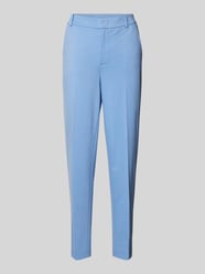 Tapered Fit Stoffhose mit Bügelfalten von Oui Blau - 15