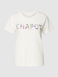 T-shirt met stitchingmotief, model 'Flower chapot' van FABIENNE CHAPOT Wit - 35