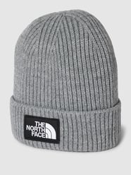 Czapka beanie z efektem prążkowania od The North Face Szary - 48