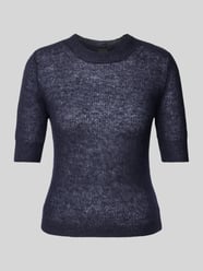 Wollpullover in Strick-Optik von BOSS Blau - 42